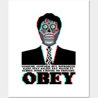 They Live OBEY 3D Pixel Posters and Art